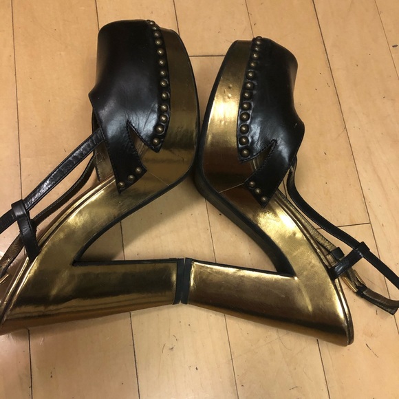 Prada studded platform sling back shoe 39 - Picture 1 of 6
